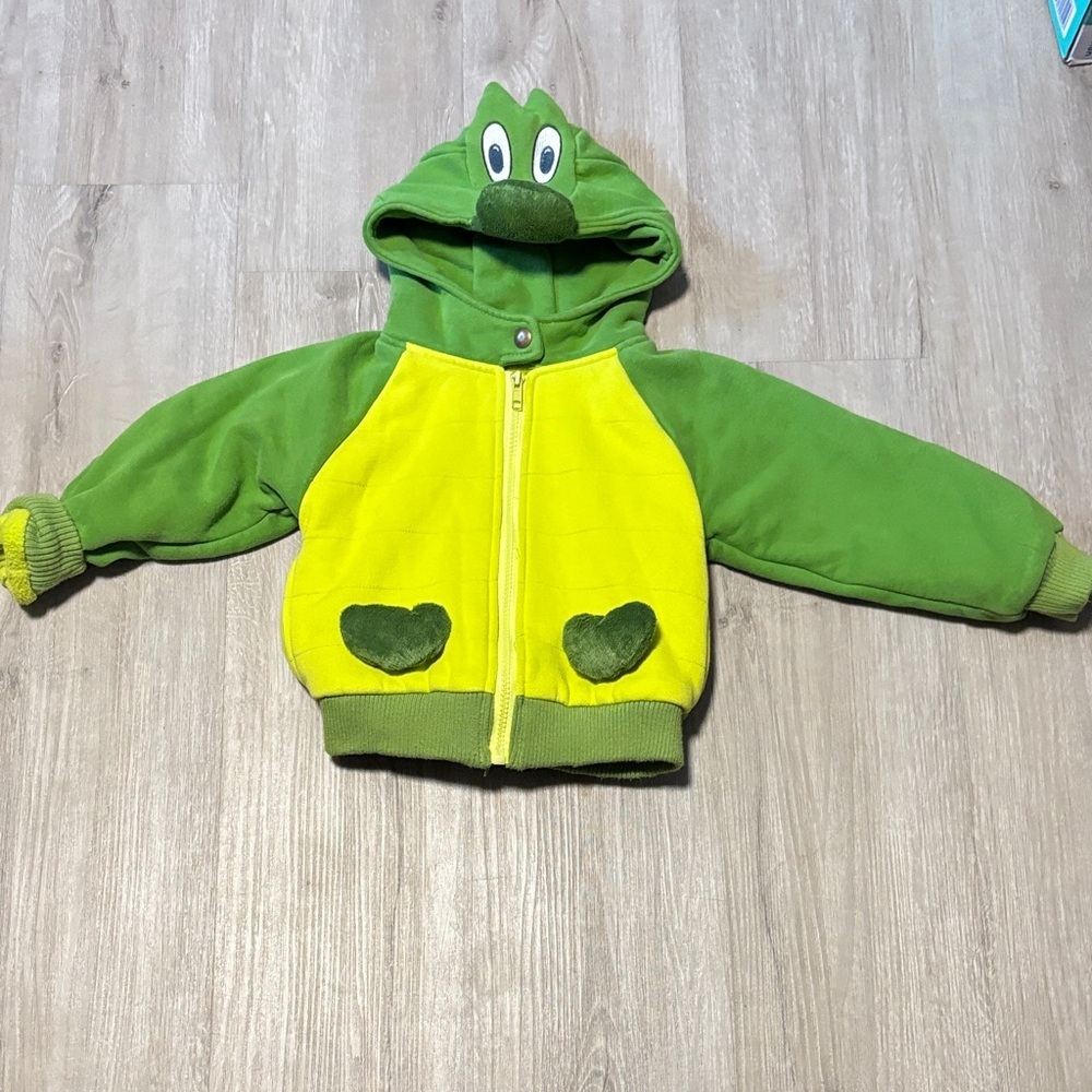 Kids Green Frog Hoodie
